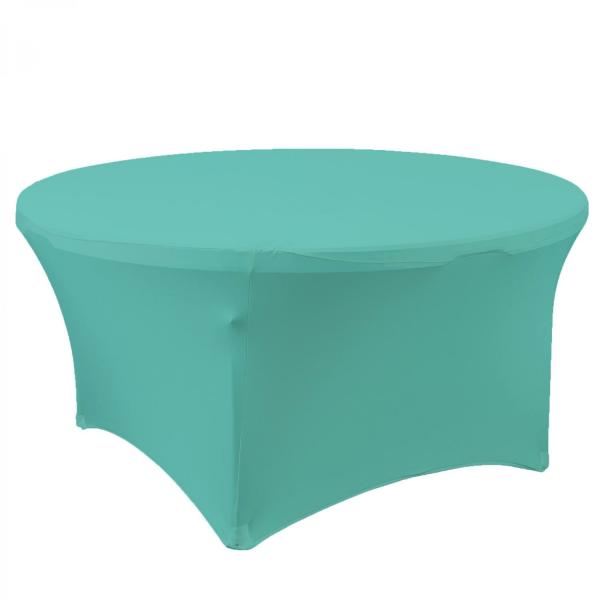 Spandex & Lycra | Spandex Round Table Cover 60" – Aqua Spandex & Lycra Spandex & Lycra