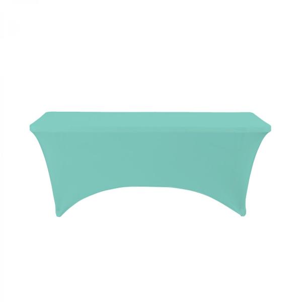 Spandex & Lycra | Spandex Rectangle Table Covers 6Ft – Aqua Spandex & Lycra Spandex & Lycra