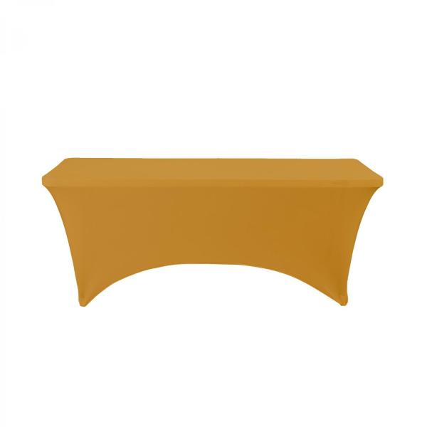 Spandex & Lycra | Spandex Rectangle Table Covers 6Ft – Gold Spandex & Lycra Spandex & Lycra