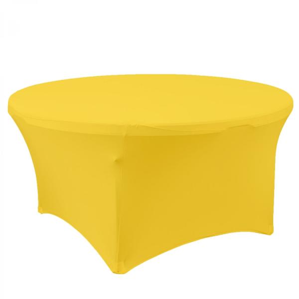 Spandex & Lycra | Spandex Round Table Cover 60"- Yellow Spandex & Lycra Spandex & Lycra