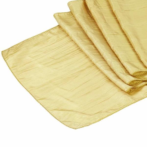 Table Runners | Accordion Crushed Taffeta Table Runner – Gold Table Linens & Table Skirts Table Runners