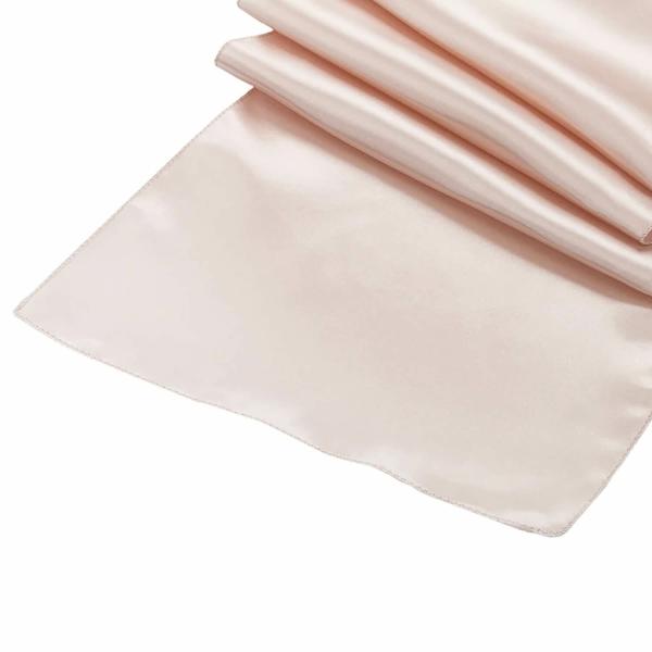 Table Runners | Sleek Satin Runner 14" X 108" – Blush/Rose Gold Table Linens & Table Skirts Table Runners