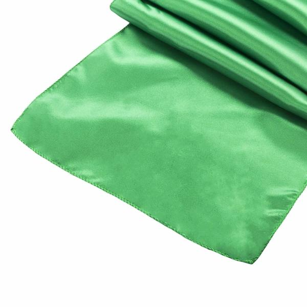 Table Runners | Sleek Satin Runner 14" X 108" – Kelly Green Table Linens & Table Skirts Table Runners