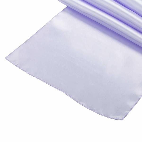 Table Runners | Sleek Satin Runner 14" X 108" – Lavender Table Linens & Table Skirts Table Runners