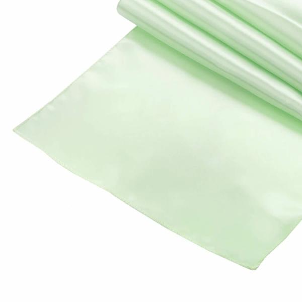 Table Runners | Sleek Satin Runner 14" X 108" – Mint Green Table Linens & Table Skirts Table Runners