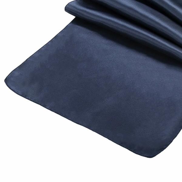 Table Runners | Sleek Satin Runner 14" X 108" – Navy Blue Table Linens & Table Skirts Table Runners