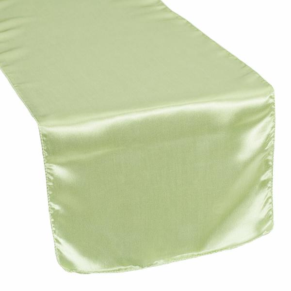 Table Runners | Sleek Satin Runner 14" X 108" – Sage Green Table Linens & Table Skirts Table Runners