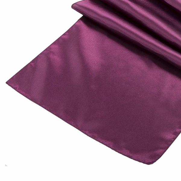 Table Runners | Sleek Satin Runner 14" X 108" – Sangria Table Linens & Table Skirts Table Runners