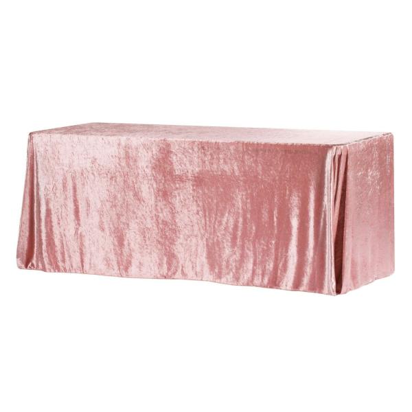 Velvet Tablecloths | Velvet 90"X156" Rectangular Tablecloth – Dark Dusty Rose/Mauve Table Linens & Table Skirts Velvet Tablecloths