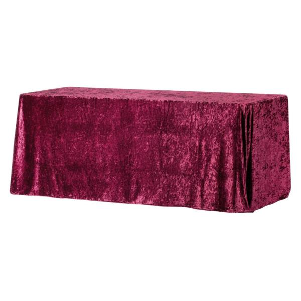 Velvet Tablecloths | Velvet 90"X156" Rectangular Tablecloth – Magenta Table Linens & Table Skirts Velvet Tablecloths