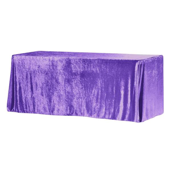 Velvet Tablecloths | Velvet 90"X156" Rectangular Tablecloth – Purple Table Linens & Table Skirts Velvet Tablecloths