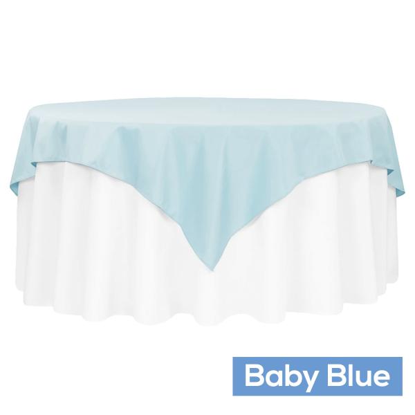 Polyester Tablecloths | 72" Square 200 Gsm Polyester Tablecloth / Overlay – Baby Blue Polyester Tablecloths Polyester Tablecloths