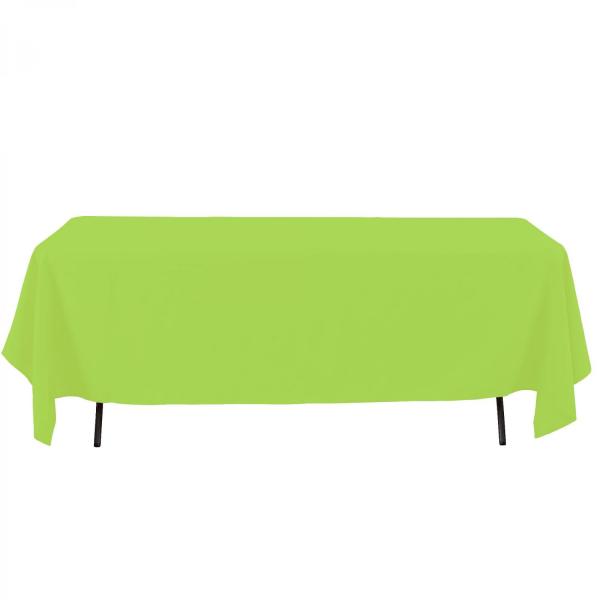 Polyester Tablecloths | Economy Rectangle Polyester Table Cover 60" X 126" – Lime Green Polyester Tablecloths Polyester Tablecloths