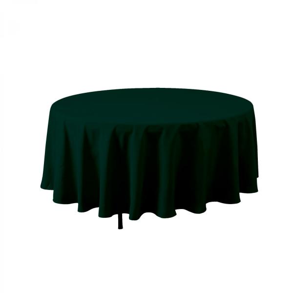 Polyester Tablecloths | Economy Round Polyester Table Cover 90" – Forest Green Polyester Tablecloths Polyester Tablecloths