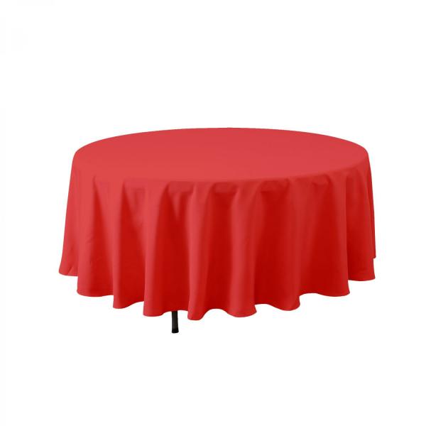 Polyester Tablecloths | Economy Round Polyester Table Cover 90" – Red Polyester Tablecloths Polyester Tablecloths