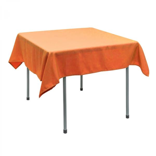 Polyester Tablecloths | Polyester Square Table Cover 54" – Orange Polyester Tablecloths Polyester Tablecloths