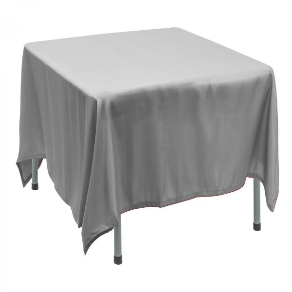 Polyester Tablecloths | Polyester Square Table Cover 90" – Silver Polyester Tablecloths Polyester Tablecloths