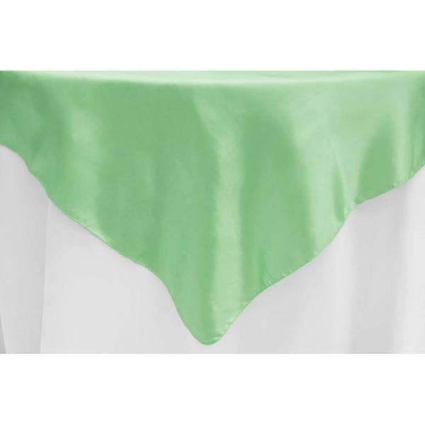 Satin Tablecloths | Sleek Satin Tablecloths 54" Square – Mint Green Satin Tablecloths Satin Tablecloths