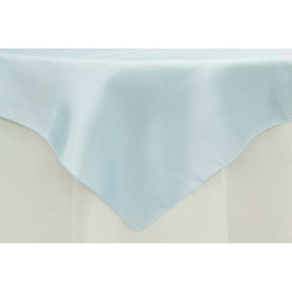 Satin Tablecloths | Sleek Satin Tablecloths 72" Square – Baby Blue Satin Tablecloths Satin Tablecloths