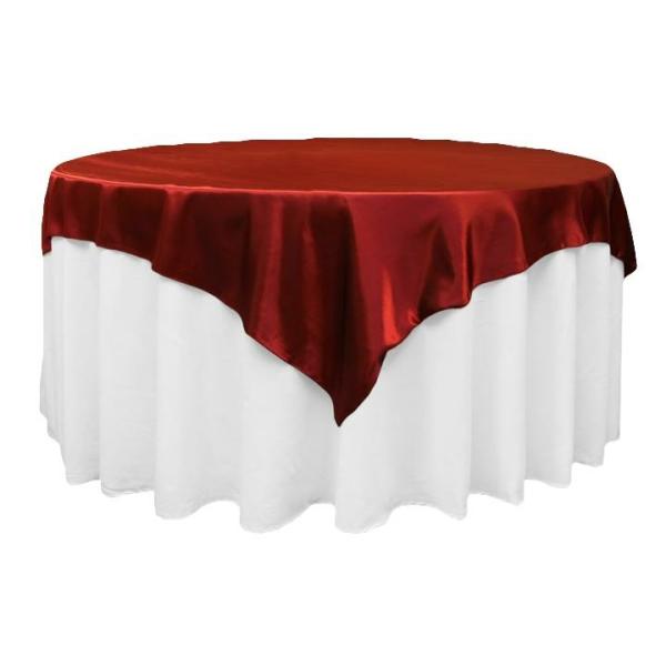 Satin Tablecloths | Sleek Satin Tablecloths 72" Square – Burgundy Satin Tablecloths Satin Tablecloths