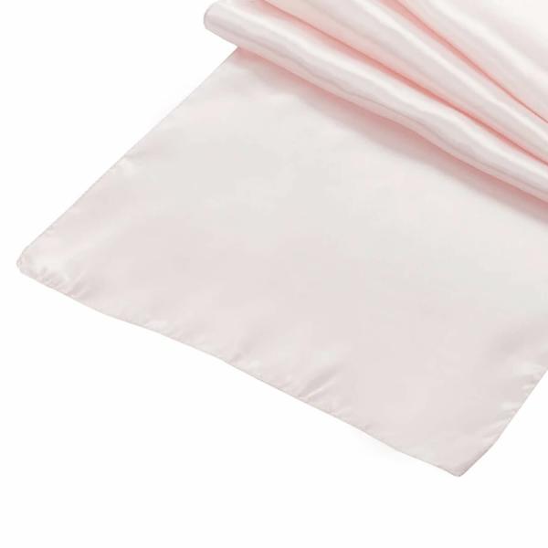 Table Runners | Sleek Satin Runner 14" X 108" – Pastel Pink Table Linens & Table Skirts Table Runners